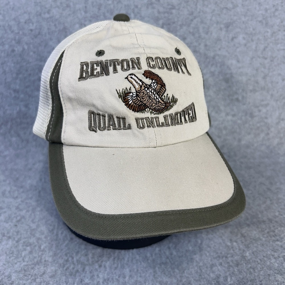 Benton County Quail Unlimited Trucker Hat Cap Mesh Strapback Hunting Bird‎ Logo